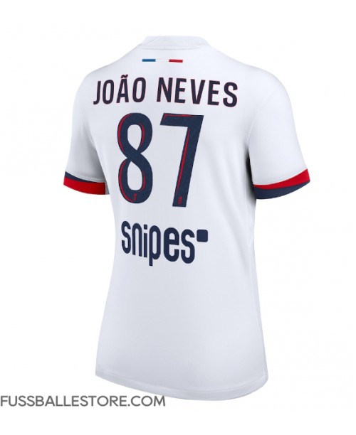 Günstige Paris Saint-Germain Joao Neves #87 Auswärtstrikot Damen 2025-26 Kurzarm Günstige Paris Saint-Germain Joao Neves #87 Auswärtstrikot Damen 2025-26 Kurzarm
